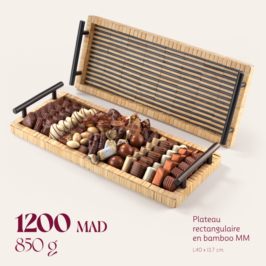 Plateau rectangulaire en bamboo